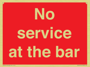 No service at the bar